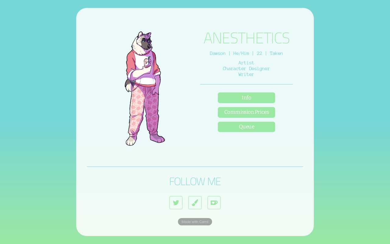 Carrd profile picture for @anesthetics